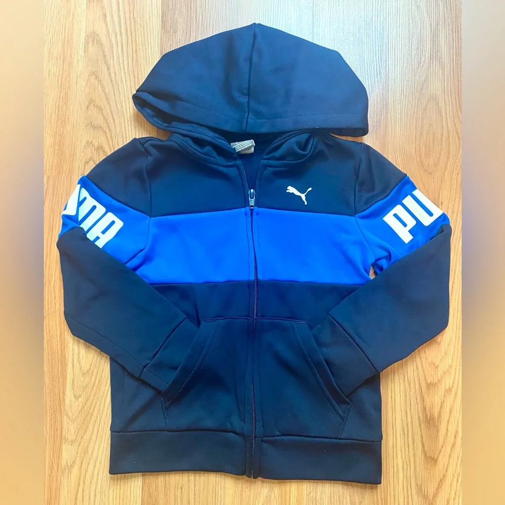 4T BOY PUMA TRACKSUIT FULL ZIP UP HOODIE TEE AND SWEATPANTS 3 PIECE MATCHING SET - Picture 3 of 13